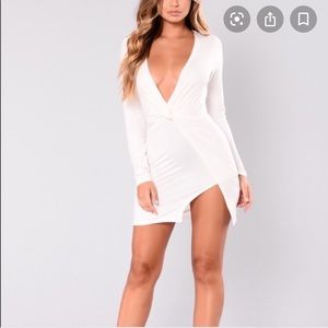 Fashionnova White Sugar Fenzy Dress